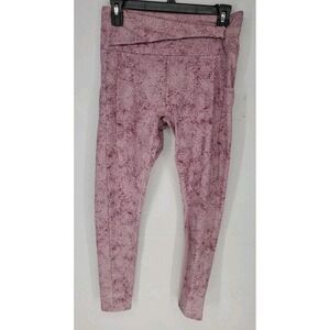 Gymshark Womens Medium Pink Purple Speckled High Waisted Pocket Leggings Yoga